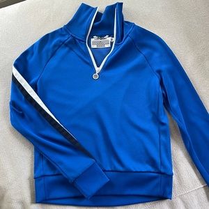 Tory sport zip pullover blue size xs